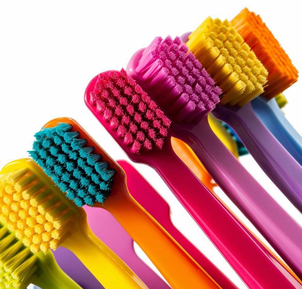 Varios cepillos de dientes de diferentes colores